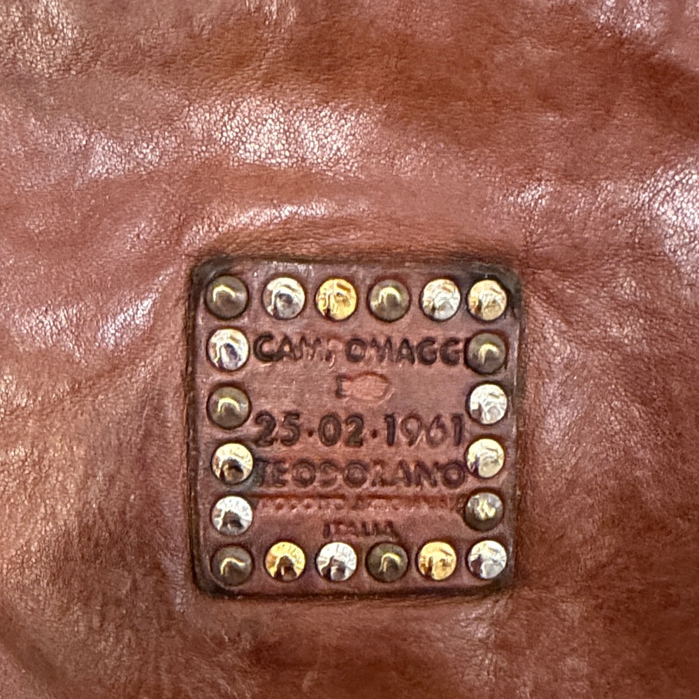 Campomaggi Studded Brown Crossbody Bag - Picture 8 of 11